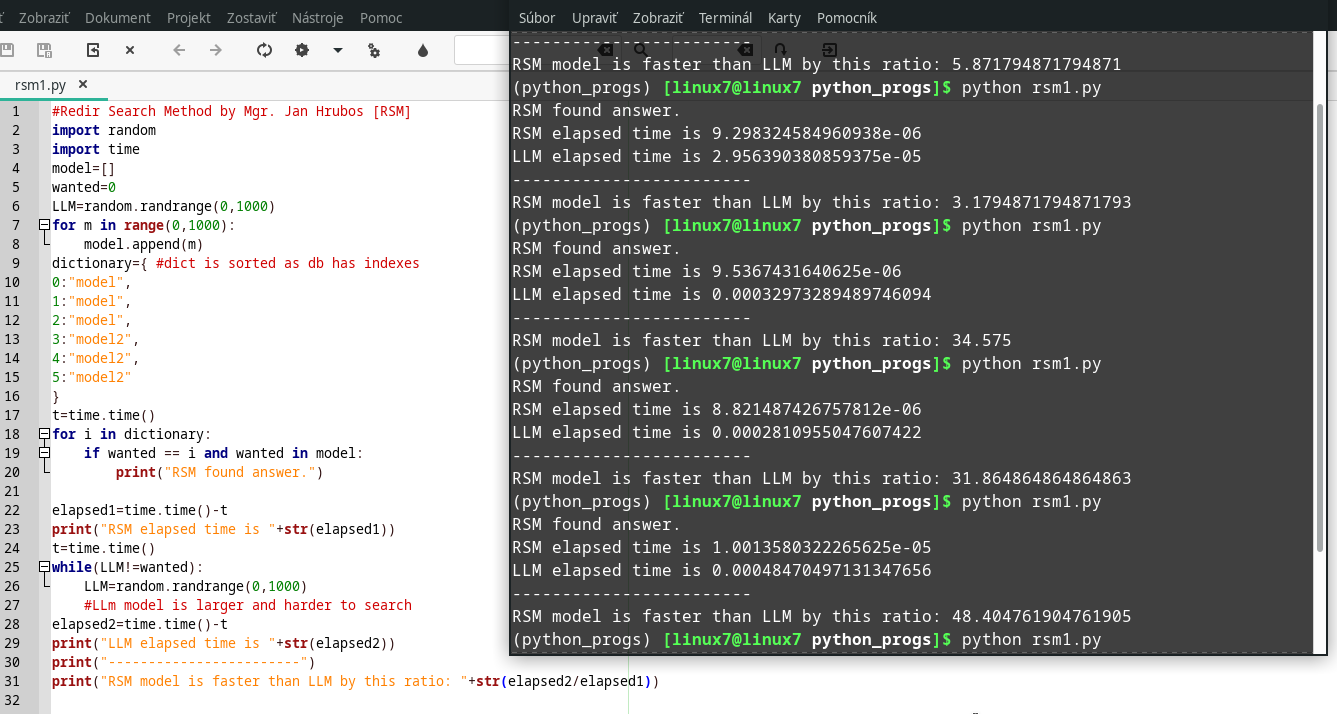RSM je slovensky PVM presmerovacia vyhľadávacia metóda pre AI. Myslíte, že môj nápad ju zrýchli až do 50x ???