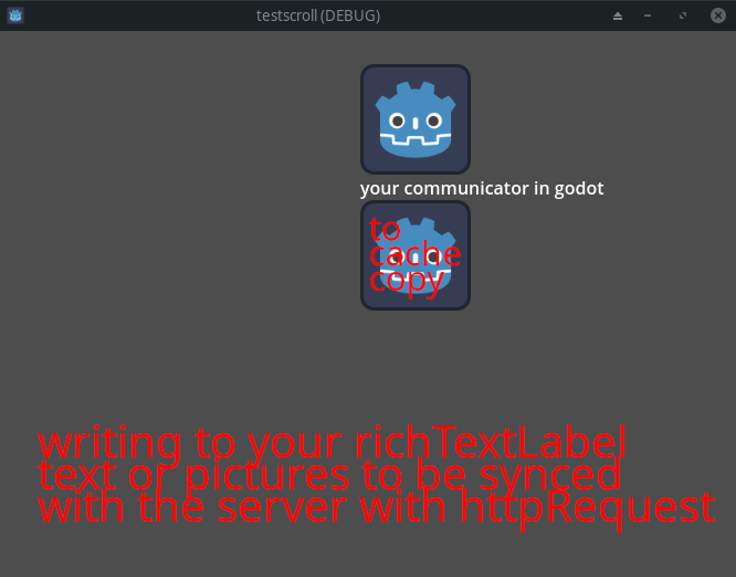 godot4 rich text box as a communicator