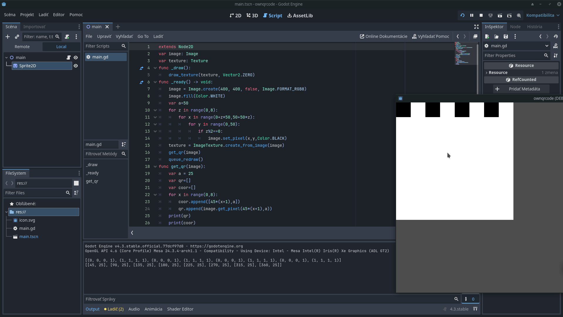 Takže ešte pre náš komunikátor budeme potrebovať obnovenie hesla a myslím, že bude fajn SKRYTO v QR obrázku: