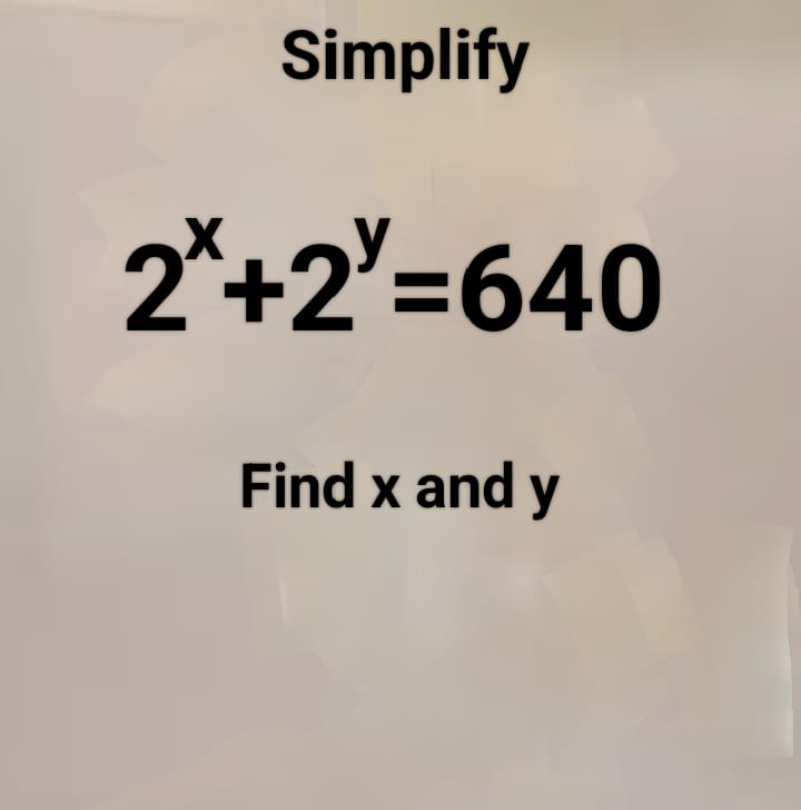 Simplify and why: y=9, x=7