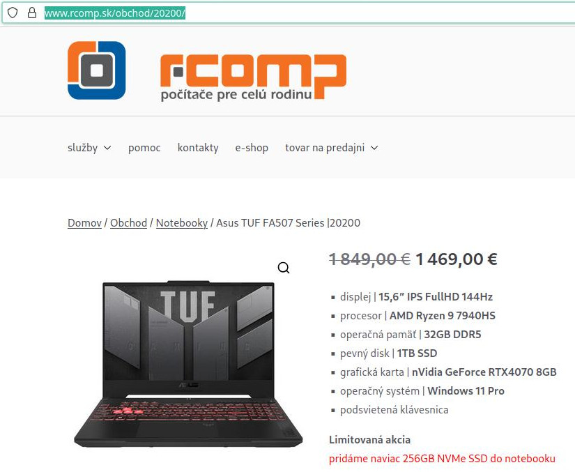 dnes noma vyberá: https://www.rcomp.sk/obchod/20200/