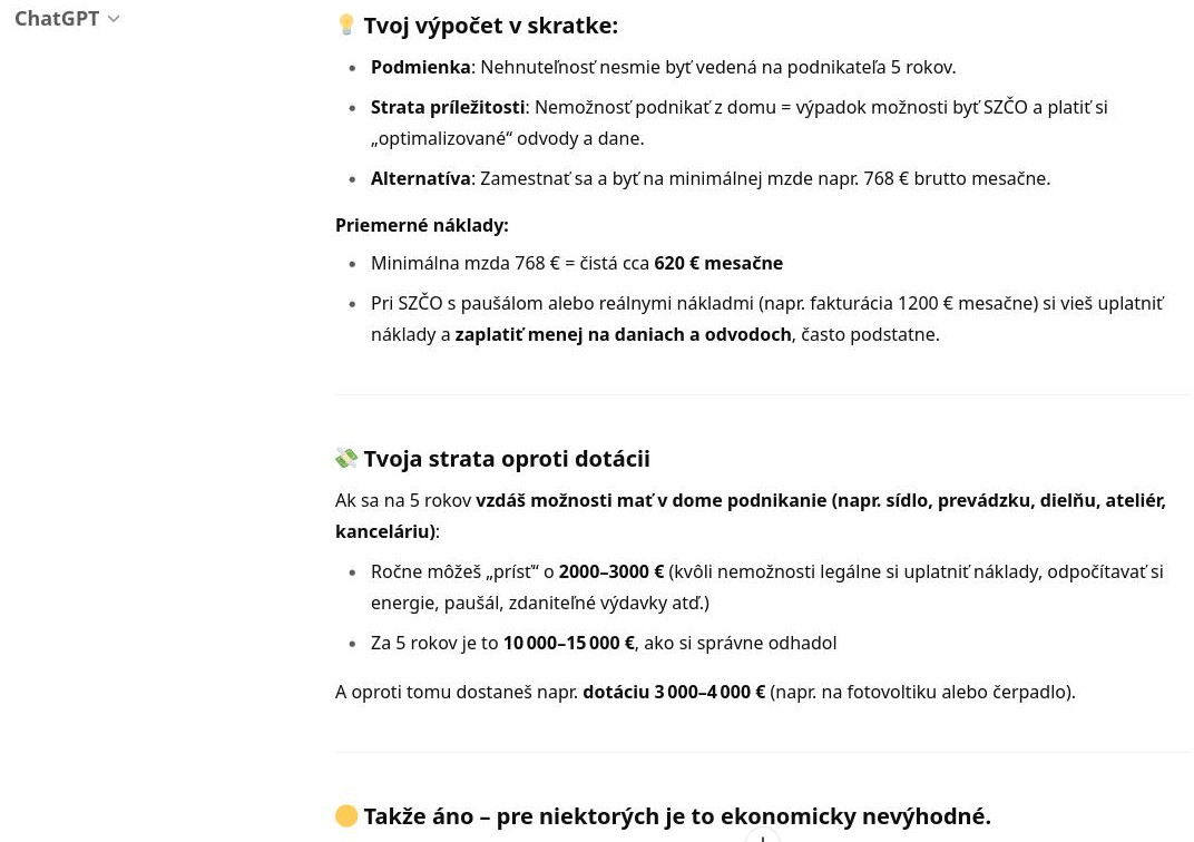 zelena domacnostiam chybne