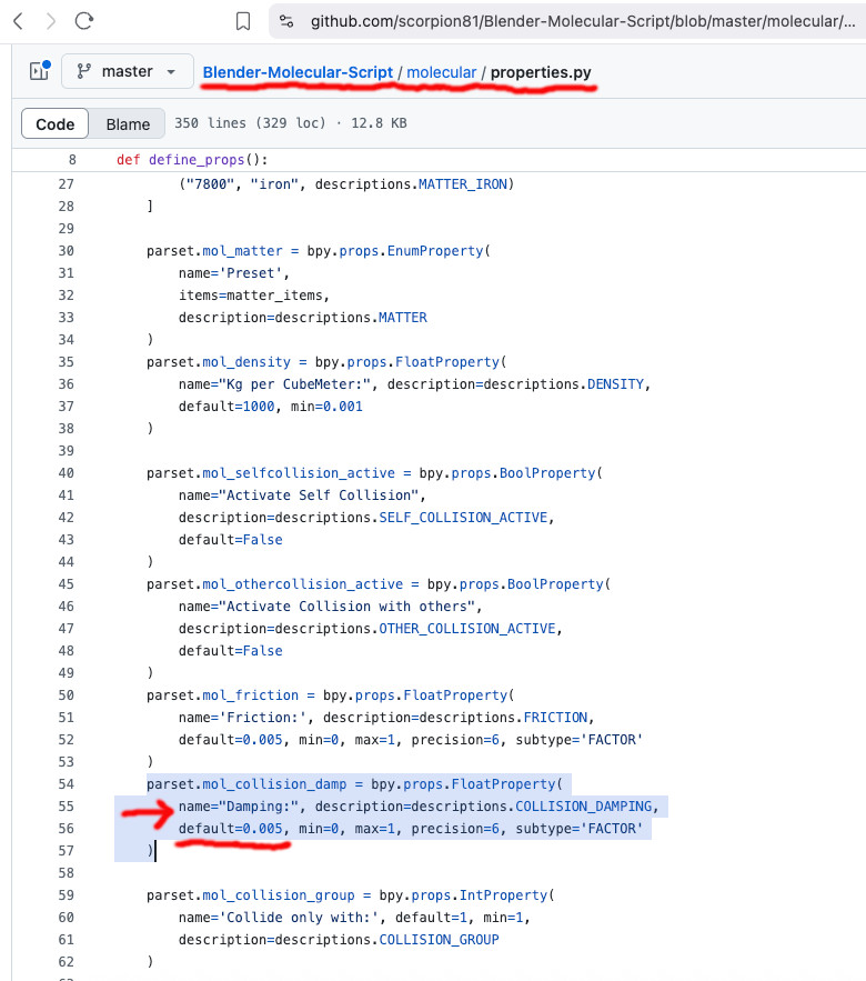blender molecular pit calculation