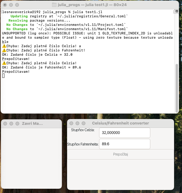 fahrenheit celsius converter running