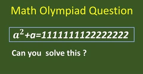 Today we're discussing this math problem: