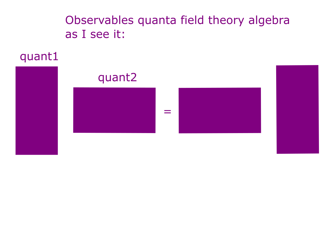 Today we discussed Observable quanta field theory and I see it in my simplicity as these thicks of quanta: