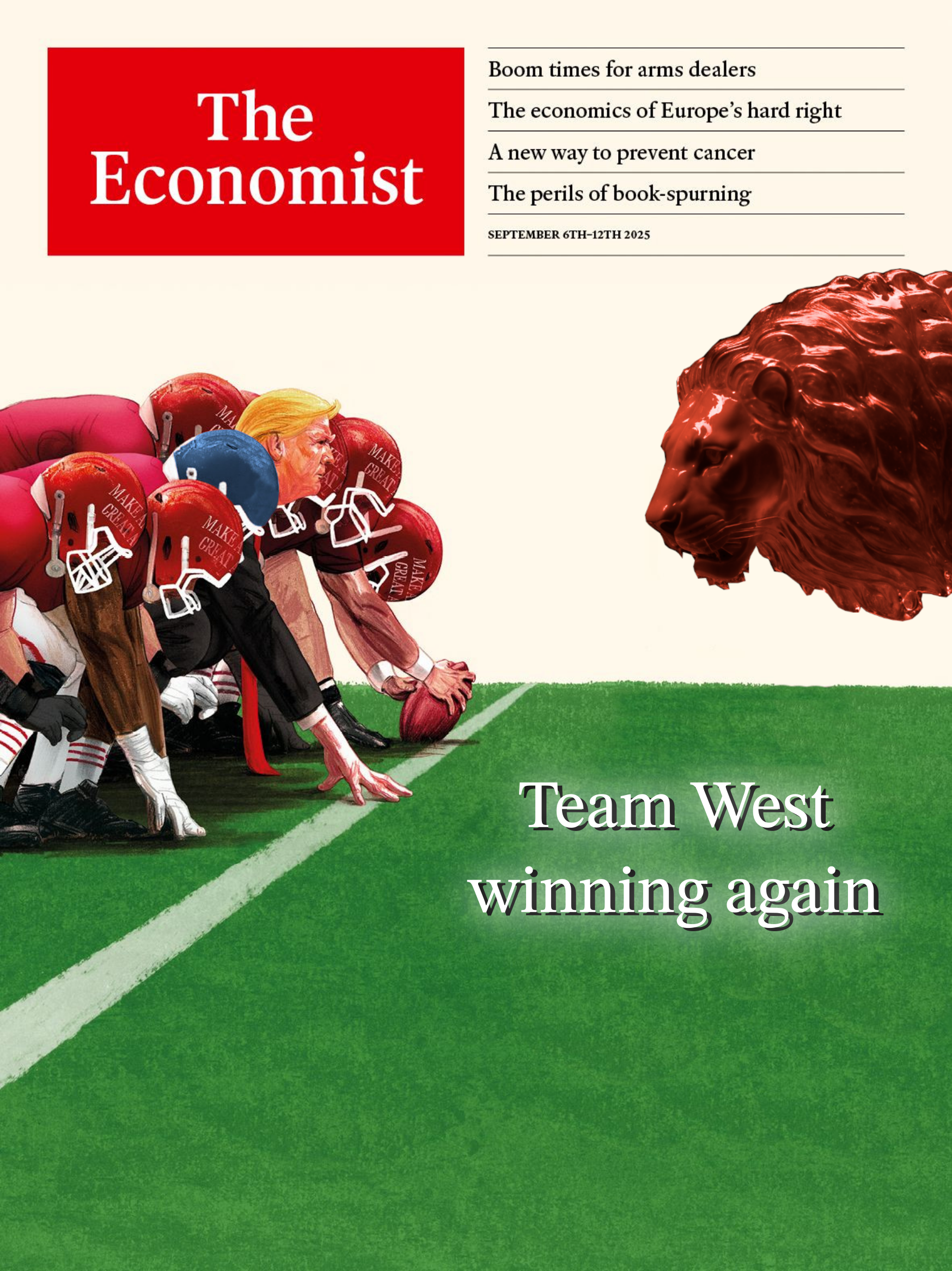 Dnes som si navrhoval obálku pre The Economist z pôvodného oslíka som spravil Team West :)