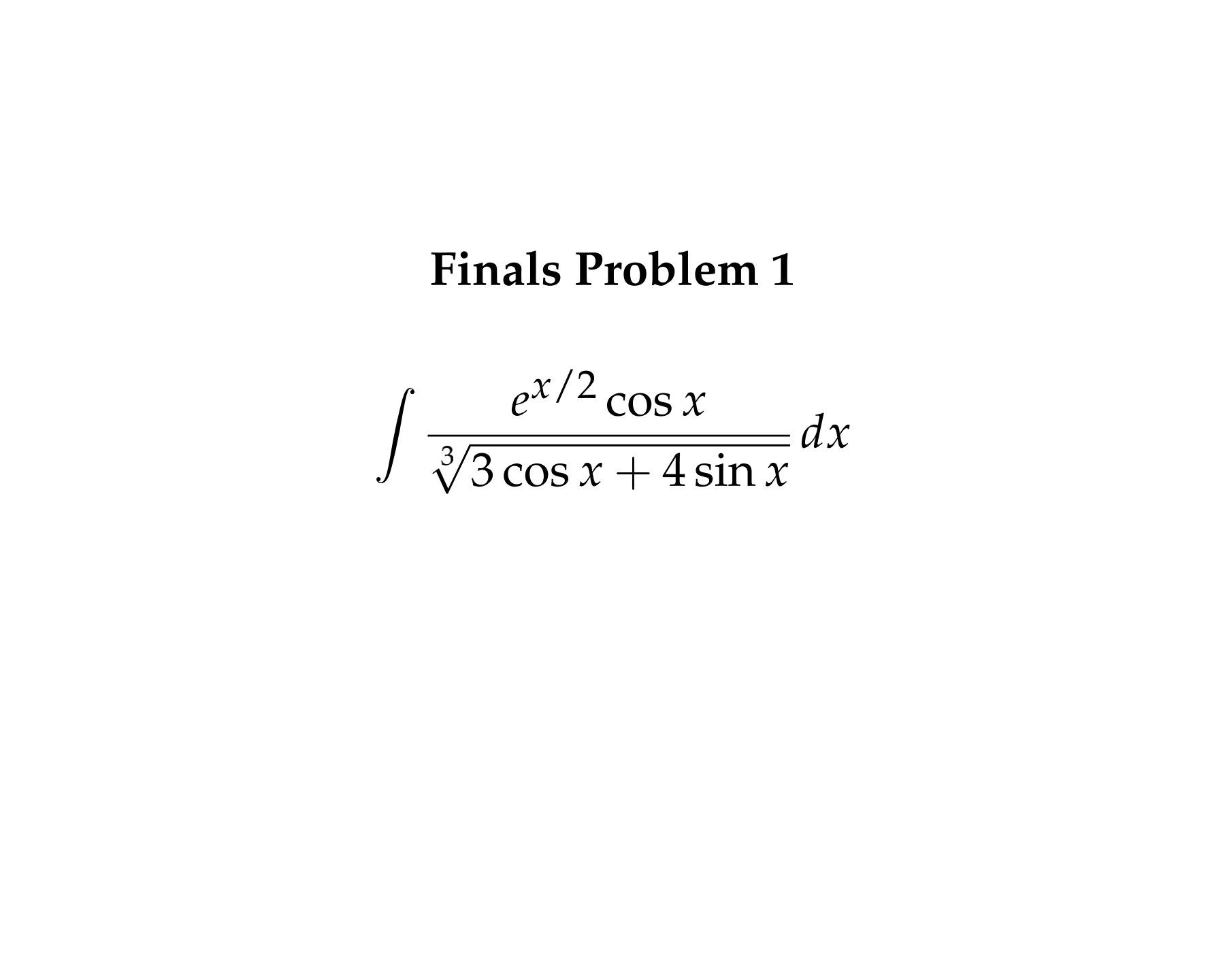 finals problem 1