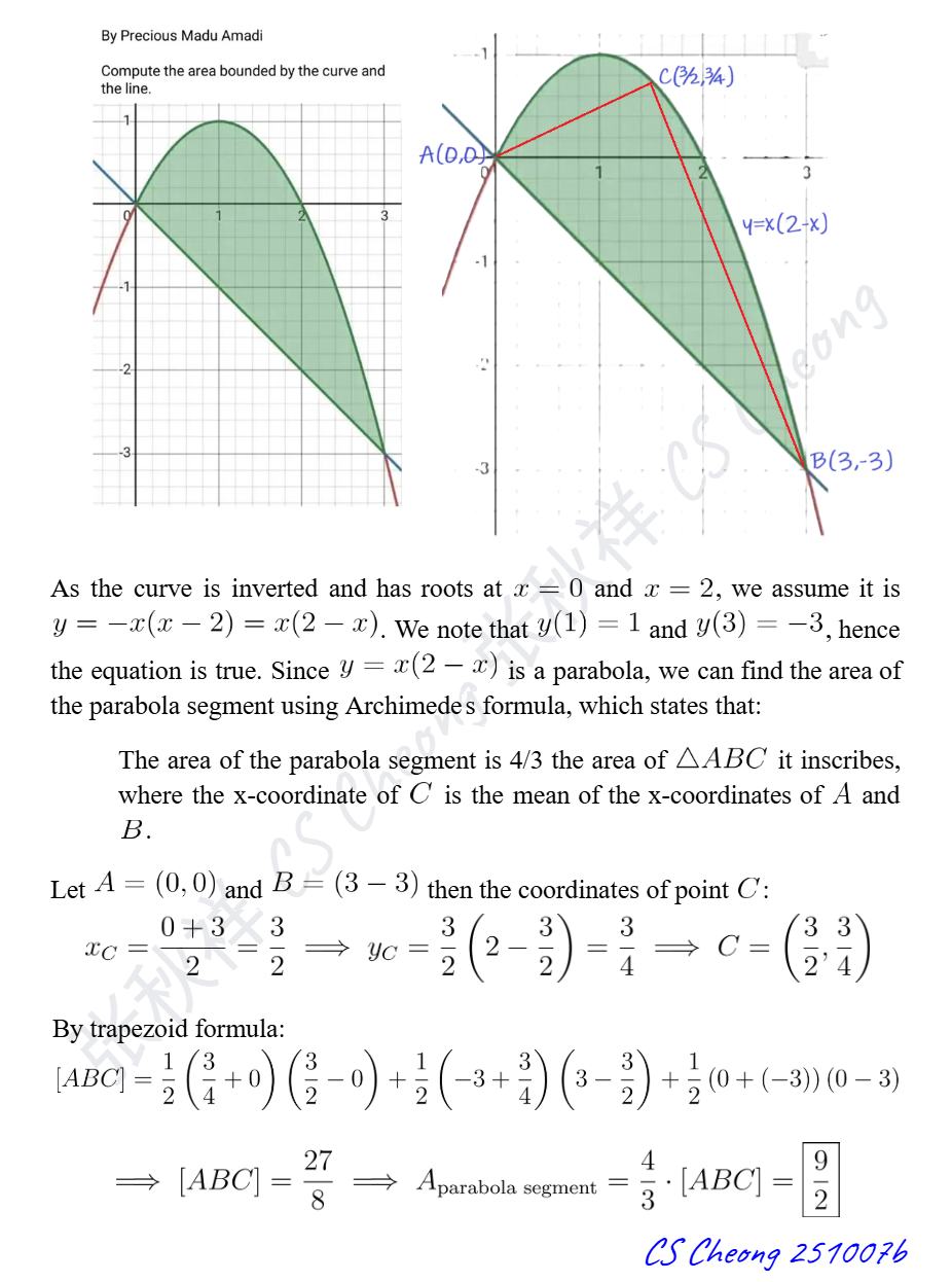 Takže takto. Archimeda vynecháme a použijeme moment sily vo fyzike á štvorčekový papier máme, takže zelenú zrátame očami ako ju vidíme: