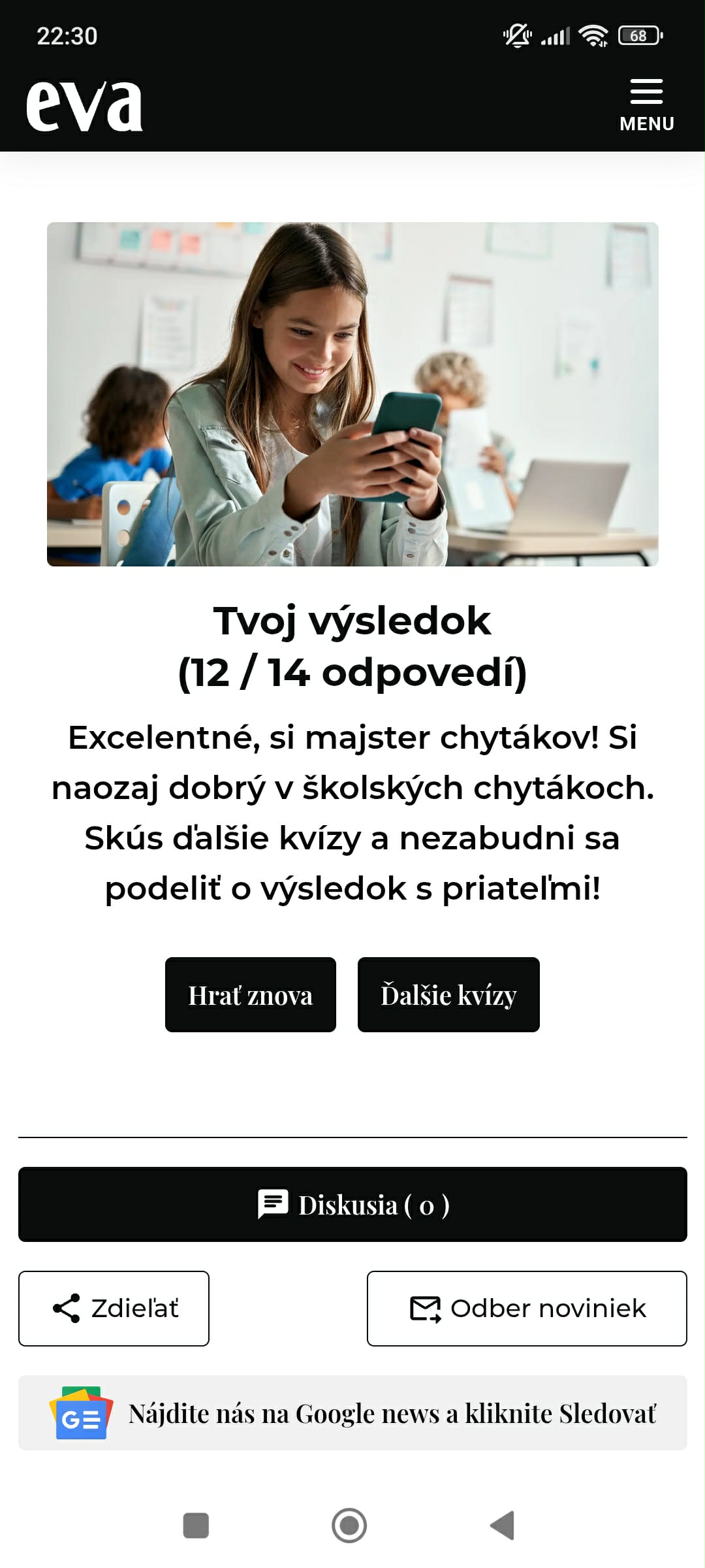 Áh, ešte celkom dobré - chytáky zo školy v kvíze za 12/14 - som majster chytákov: