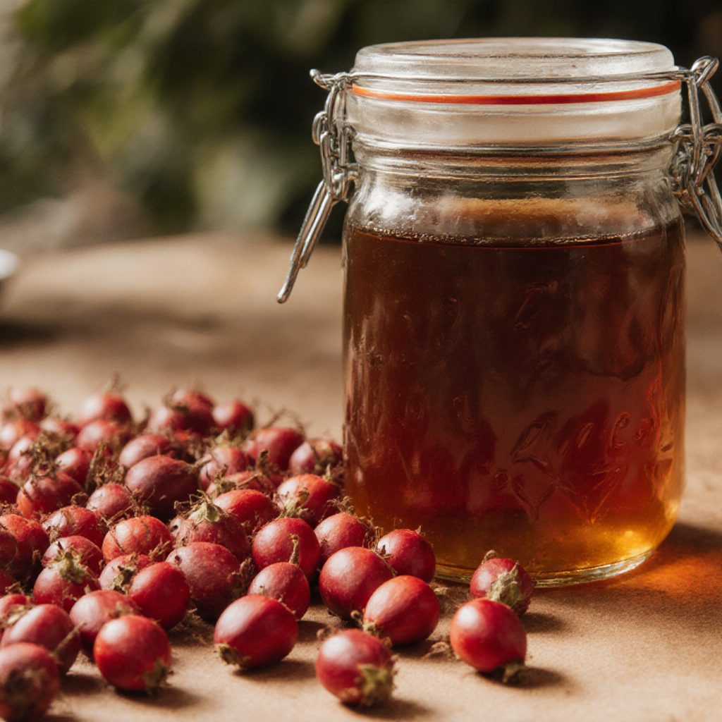 Ako stvoriť med bez medu? Potrebujeme invertný cukor sacharózu a tá je v šípkach.