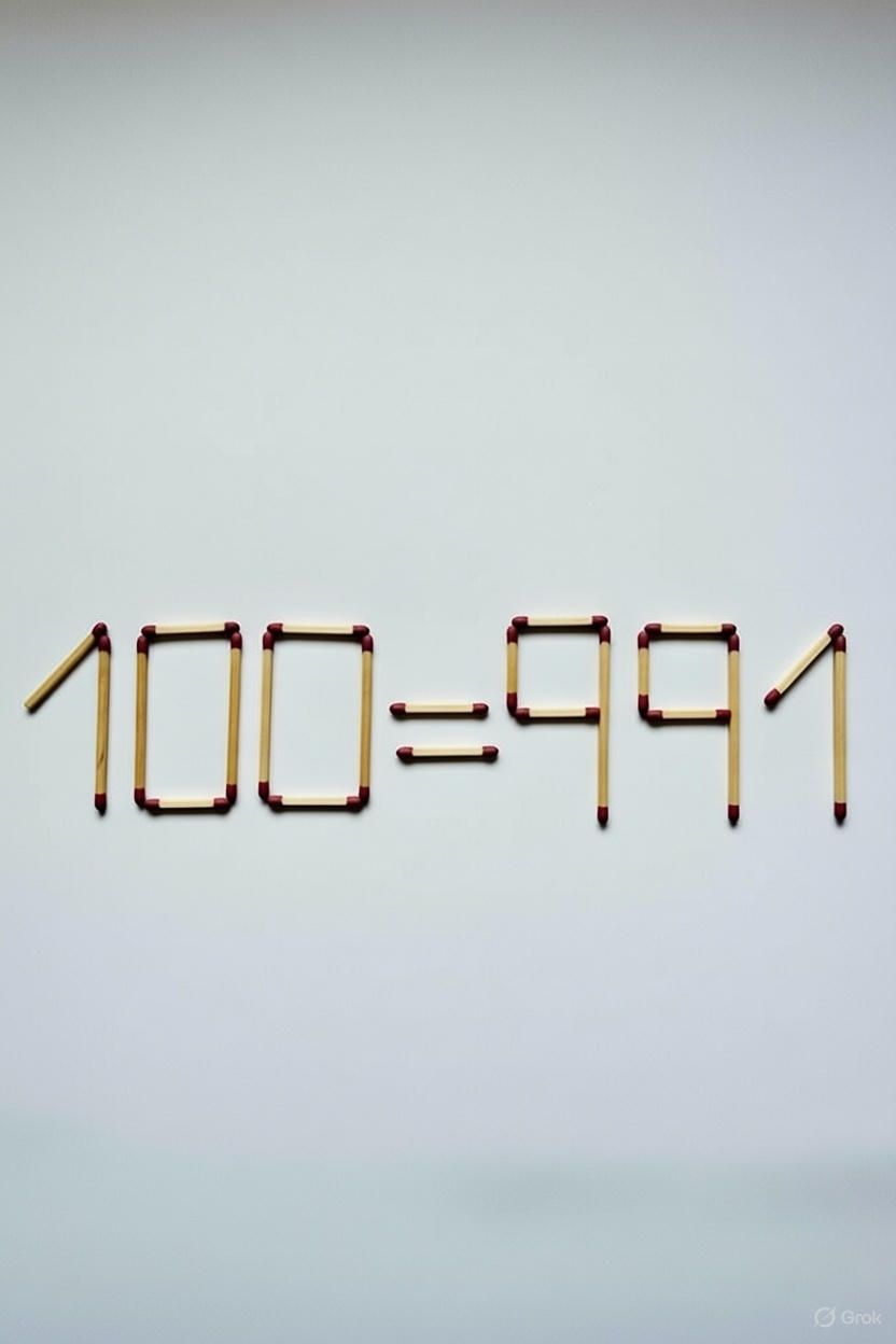 Dnes som dostal takúto hádanku, znela: Pohnite 3 paličkami, zachovajte rovnicu: