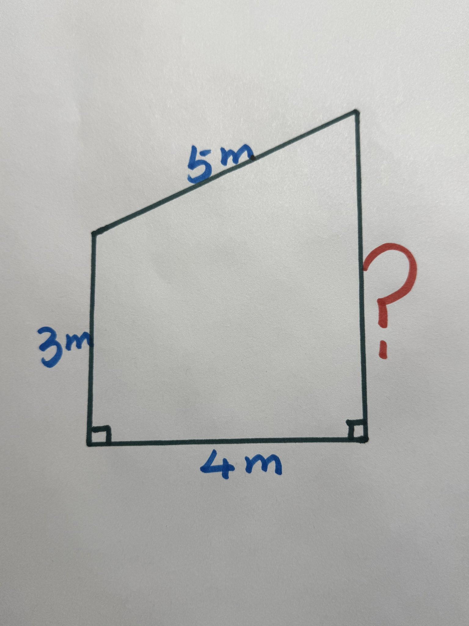 Tak čo hovorí predstavivosť? Už vidíme, že vrchný trojuholník je 3;4;5 a ľavá strana 3; teda ?=3+3=6
