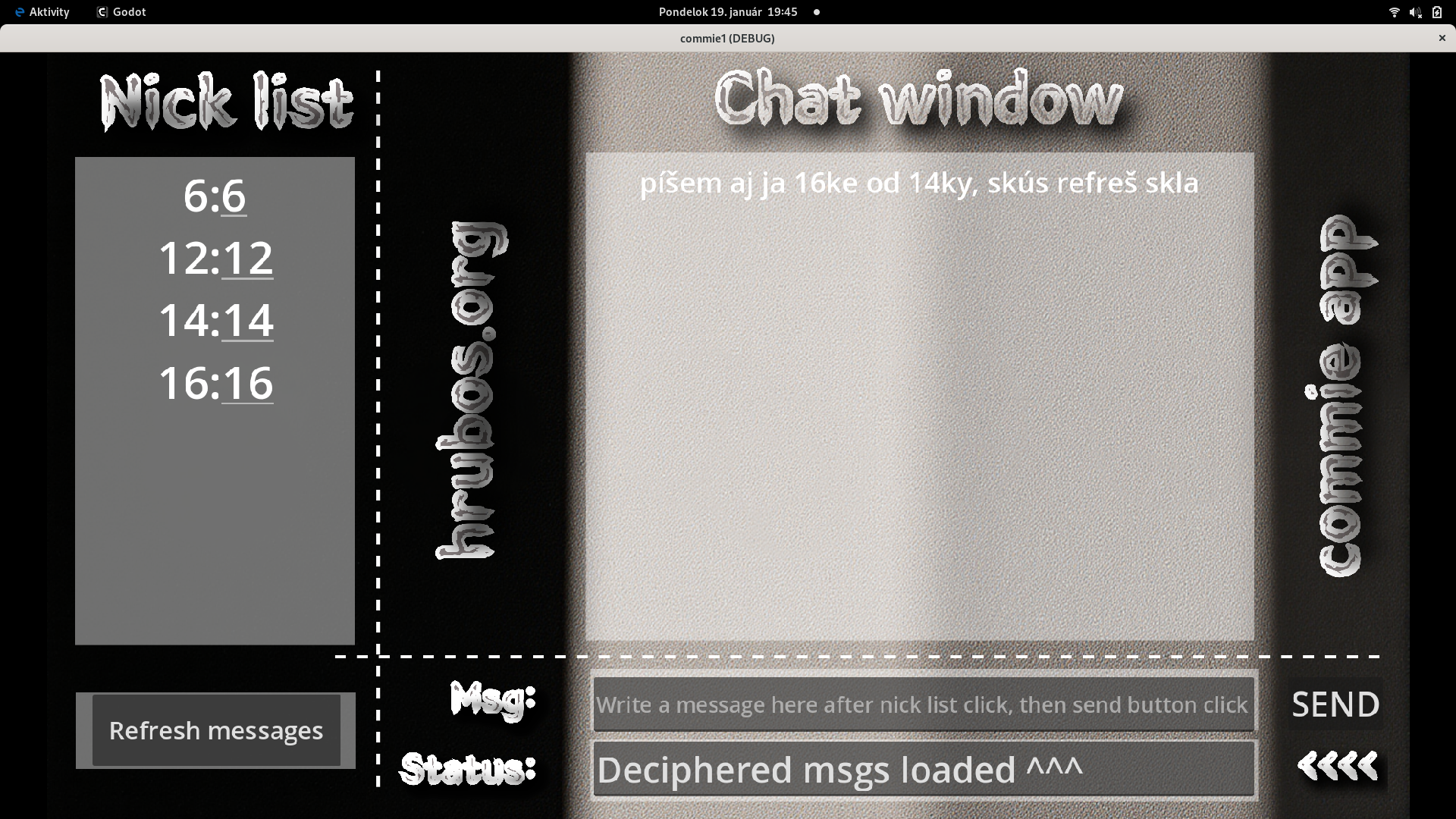 refresh button in communicator commie1