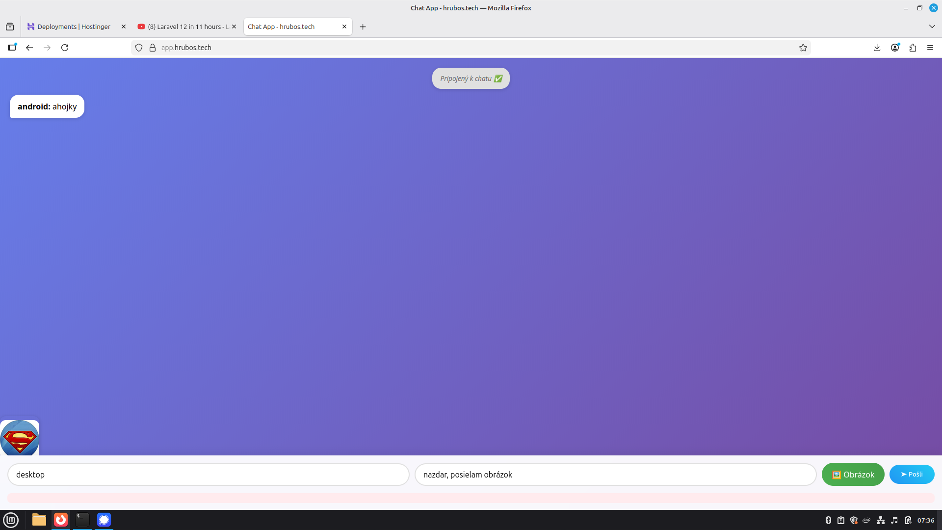 Ták náš nový app chat pokec je hotový, už len skúšajte a kecajte: https://app.hrubos.tech/