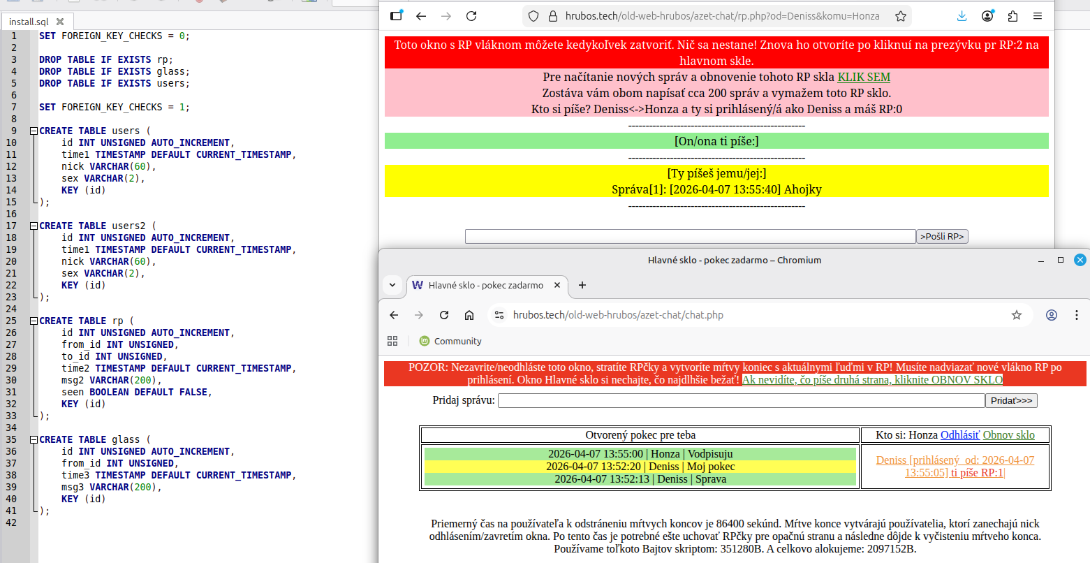 Okay dnes sme fixli https://hrubos.tech/old-web-hrubos/azet-chat/
