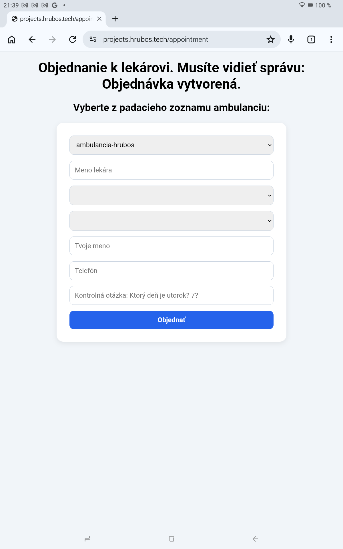 tablet objednaj lekara 2