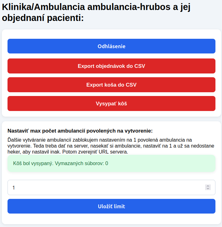Appka pre ambulancie vo verzii 3. Podľa želaní som pridal kôš a export do Excelu. Zábavka s laravel 12 a kód je ako vždy gpl3 Váš