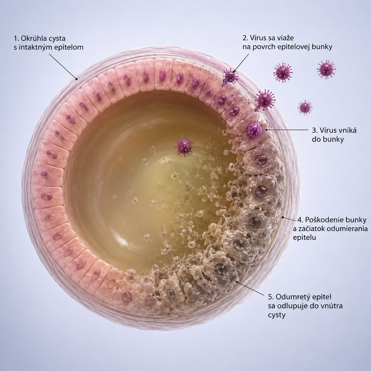 epitel virus cysta smrt