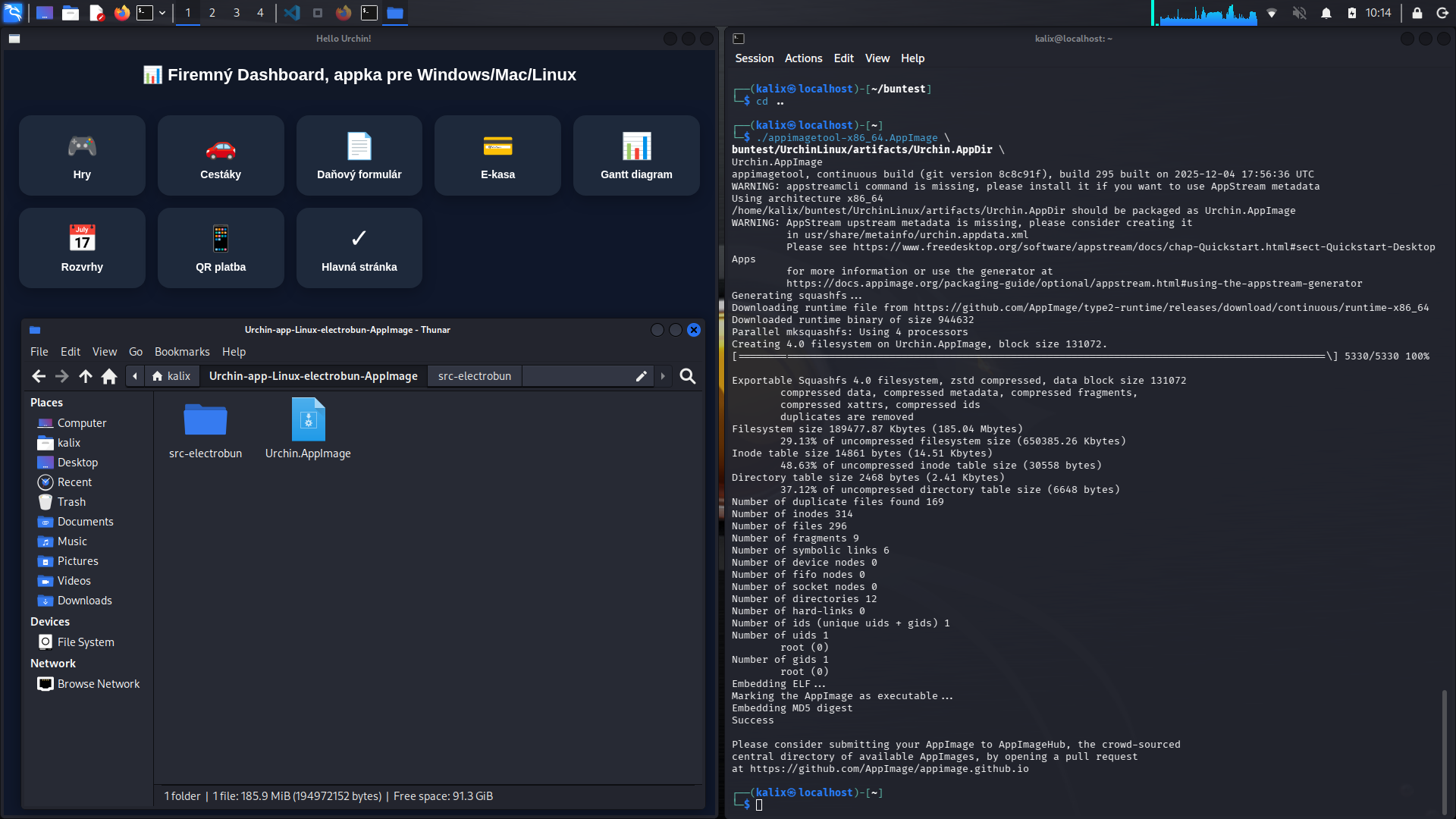 Okay, dnes som pokračoval v šírení appky Urchin pre Linux 2026 vo formáte aplikácie AppImage, čo je niečo ako stand alone exe