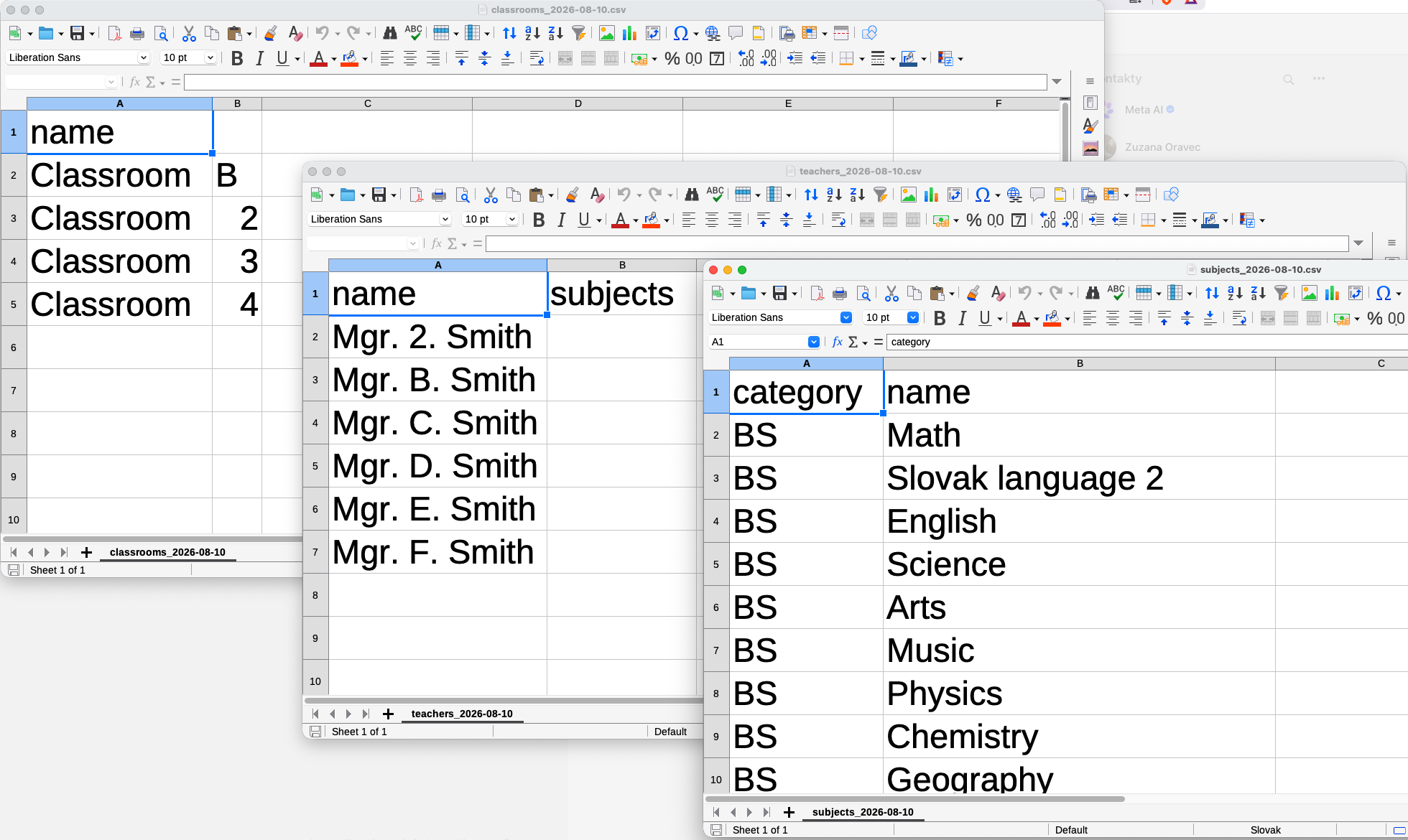 csv import export