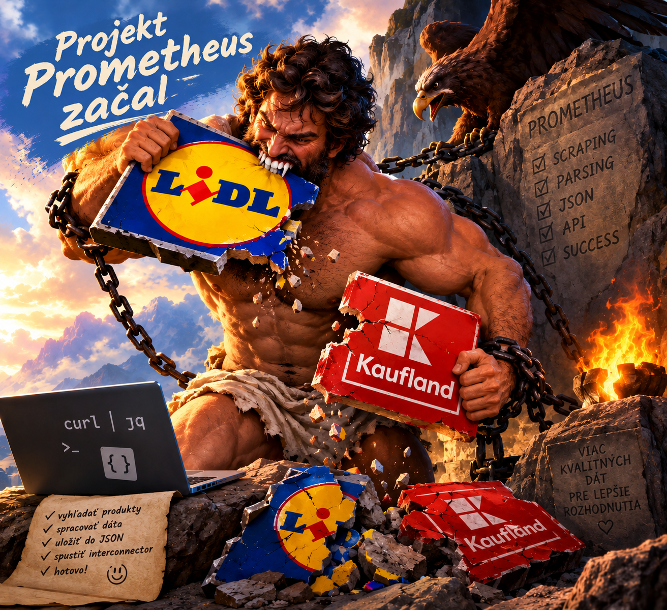 Okay, malá reklama pre potravinové reťazce: Vypustil som na nich projekt Prometheus. Systémy hlásia úspech, takto to vypadalo v obrazoch:
