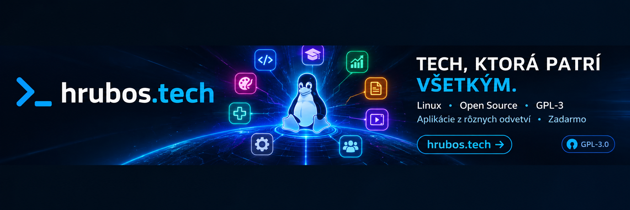 hrubos.tech — Tech, ktorá patrí všetkým. Linux, Open Source, GPL-3.